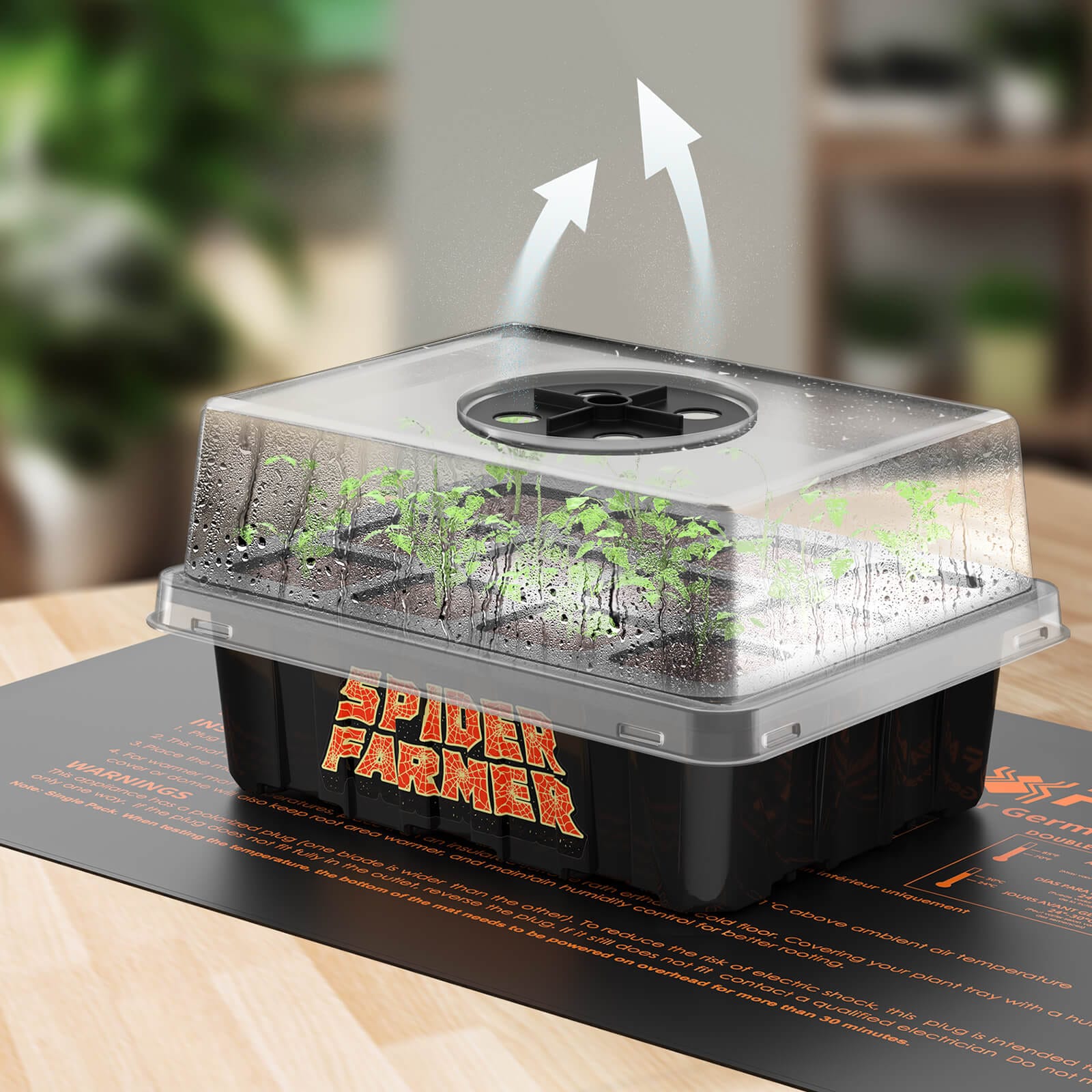 Spider Farmer Glow80 80W lampe LED de culture Kit - Seed Starting & Propagation - 3
