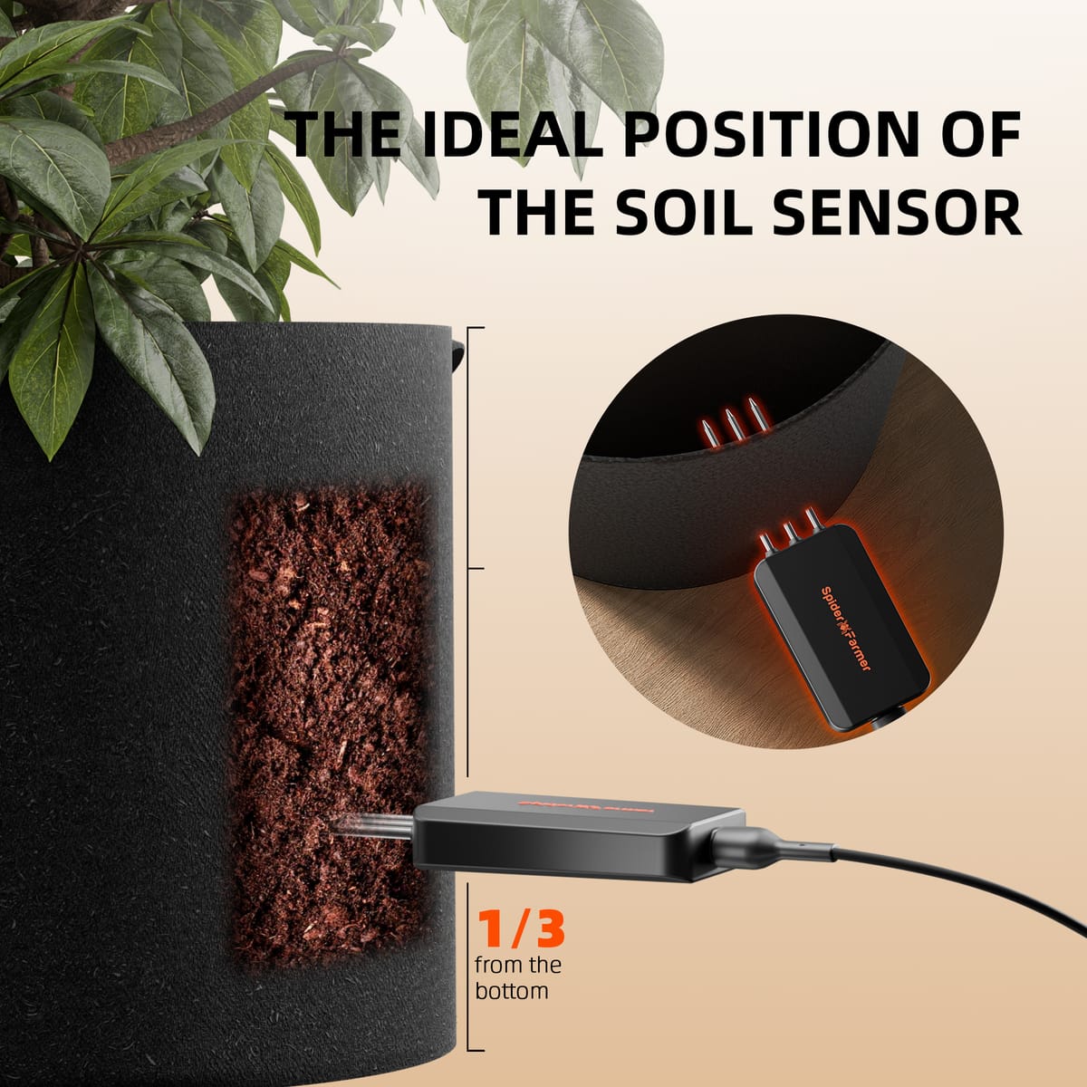 Spider Farmer 3 Pcs GGS 3-in-1 Sensor de Sol Pro - Control Inteligent al Irigației - 10