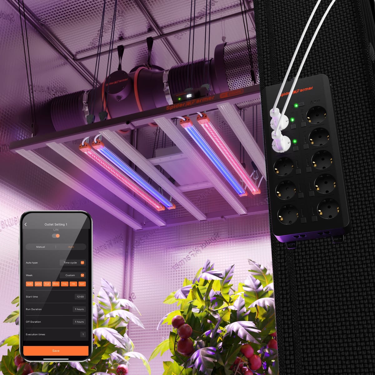 Spider Farmer UV60 & IR30 LED Grow Light Bars Set (90cm) - Enhanced Plant Growth