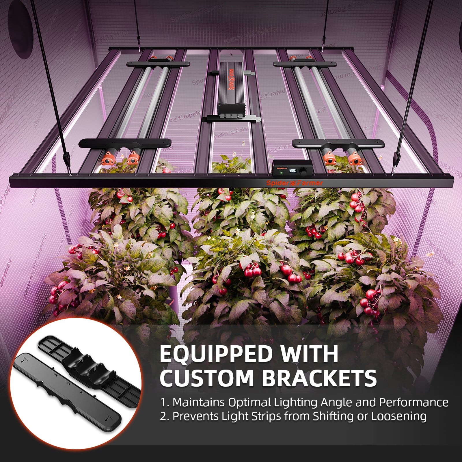 Spider Farmer UV60 & IR30 LED Grow Light Bars Set 90cm - Enhanced Plant Growth - 10