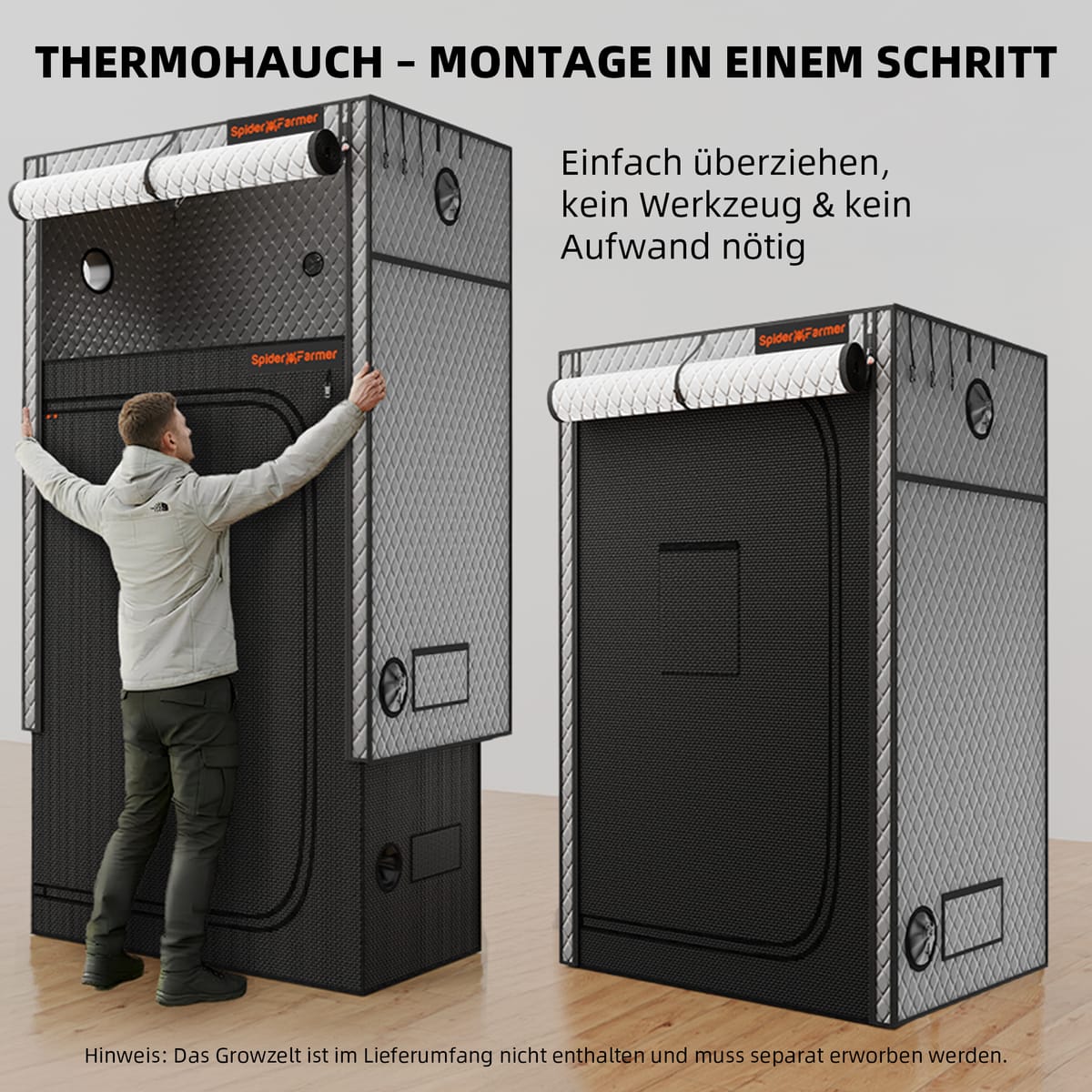 Capa Térmica Spider Farmer 90x90cm para Tenda de Cultivo - Aumento na Retenção de Calor - 6