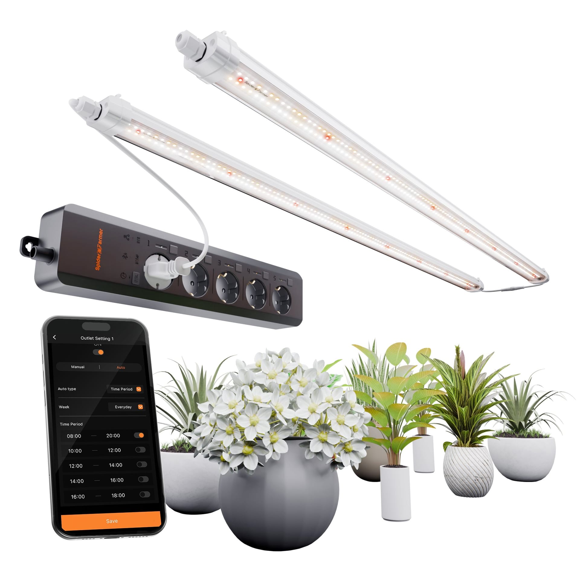 Spider Farmer Glow80 80W LED rastoča luč - Vodoodporna polna spektra