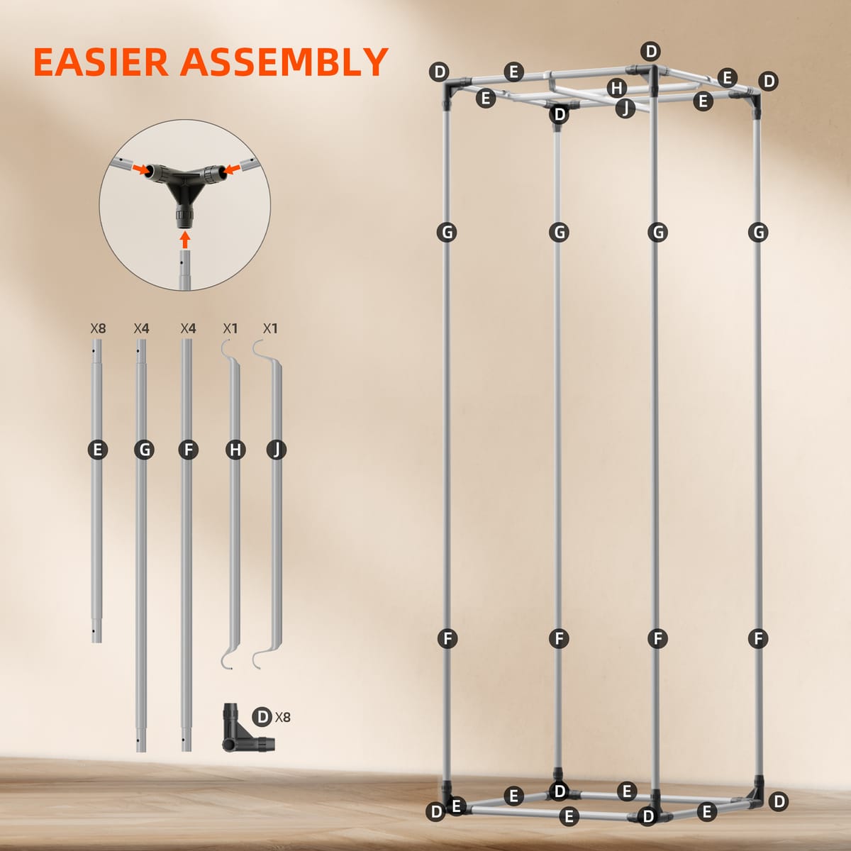 Spider Farmer 60x60x180cm Pro Grow Tent - Υψηλή Αντανάκλαση για Ισχυρή Ανάπτυξη - 4