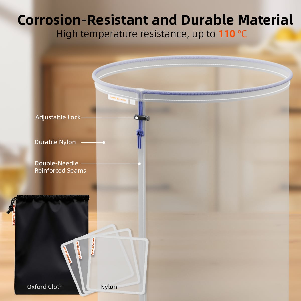 Spider Farmer 5-Pack Sacos de Bolhas Reutilizáveis de Malha Total de 5 Galões - Filtragem Premium para Hidroponia - 7