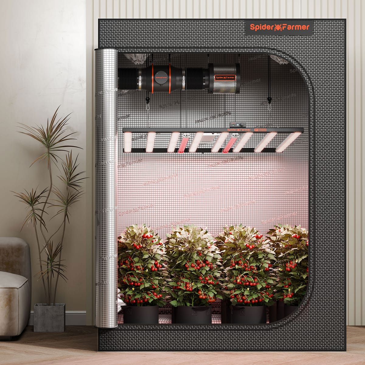 Spider Farmer GlowR80 80W Spectre Rouge Profond - Favoriser la Floraison des Plantes d'Intérieur - 6