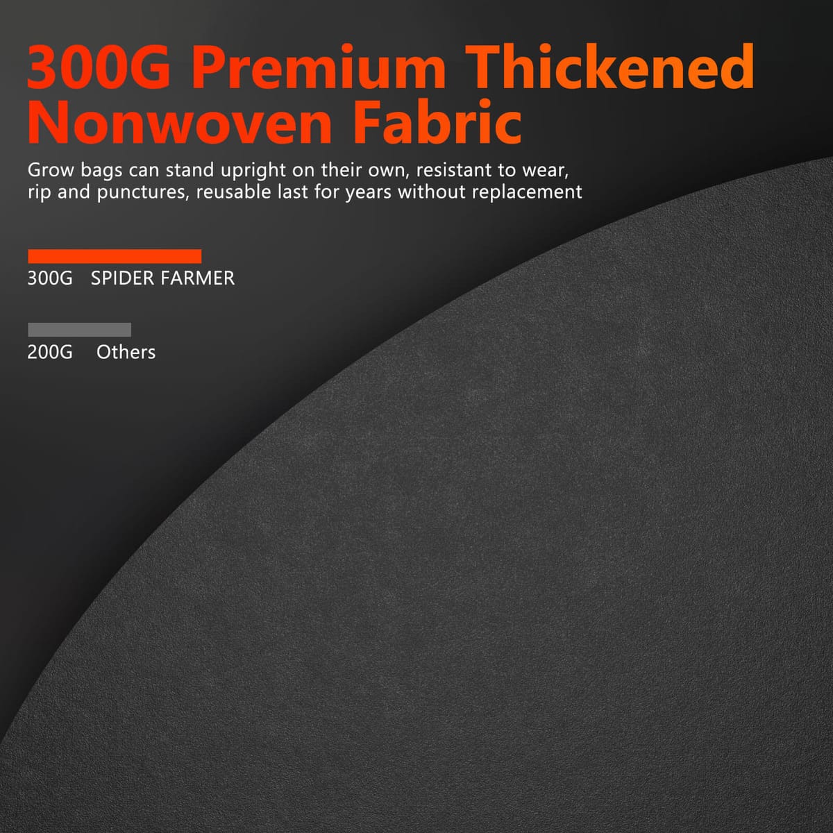 Spider Farmer Sacchi per Coltivazione in Tessuto da 10 Galloni - Vasi Traspiranti e Riutilizzabili - 3