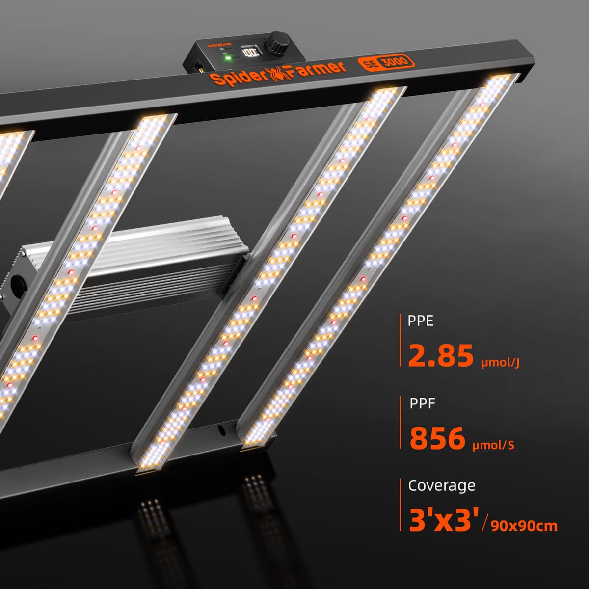 Spider Farmer SE3000 300W LED Kasvulamp - Nutikas Juhtimine Parendatud Kasvuks - 4