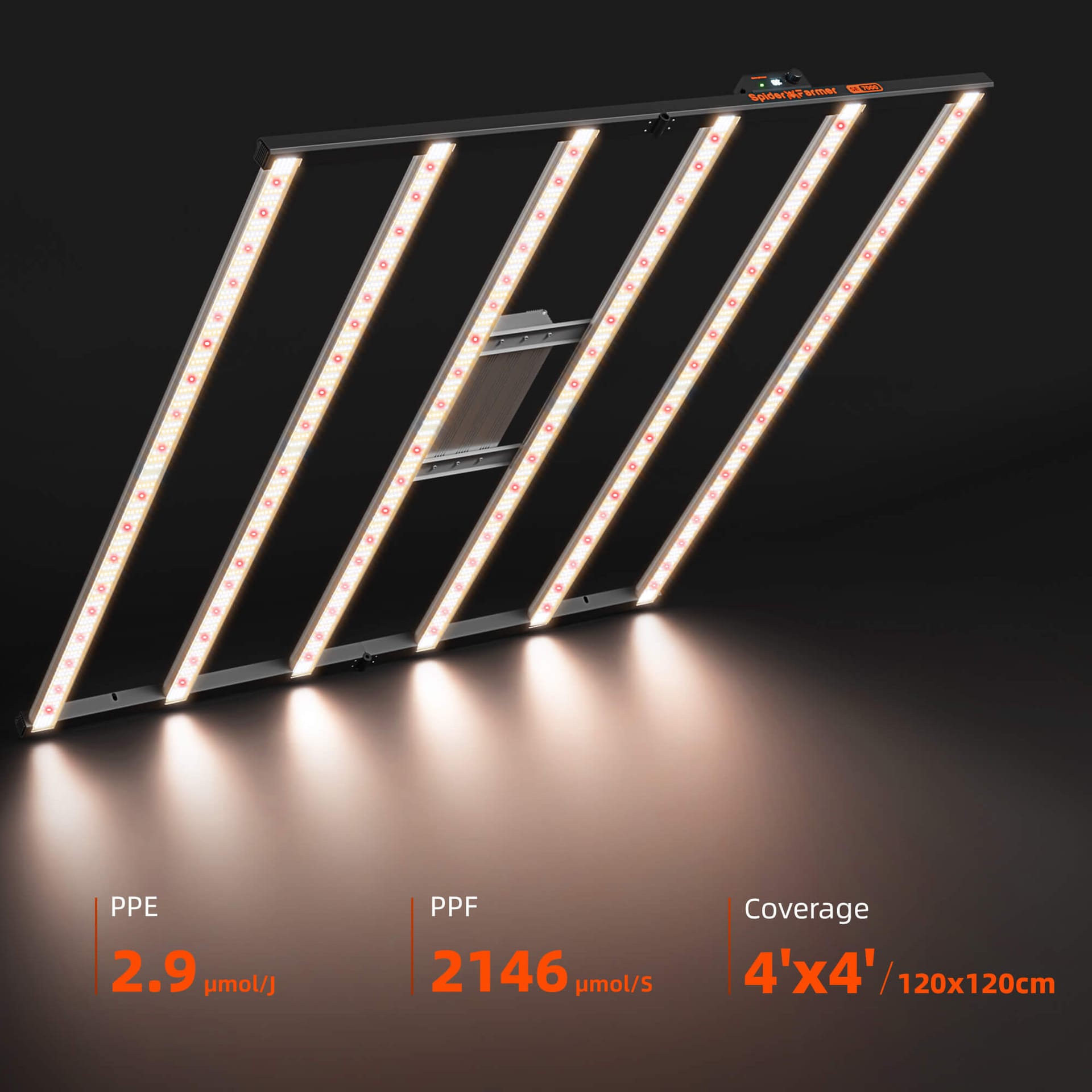 Spider Farmer SE7000 730W Luz de Cultivo LED - Controle Inteligente para Crescimento Ideal - 4