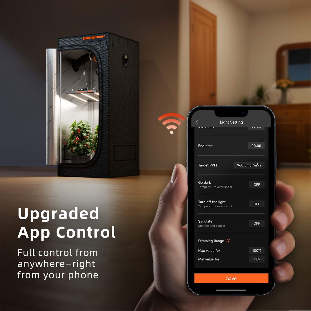 Spider Farmer SE1500 150W LED Grow Light - Inteligentné ovládanie pre optimálny rast - 8