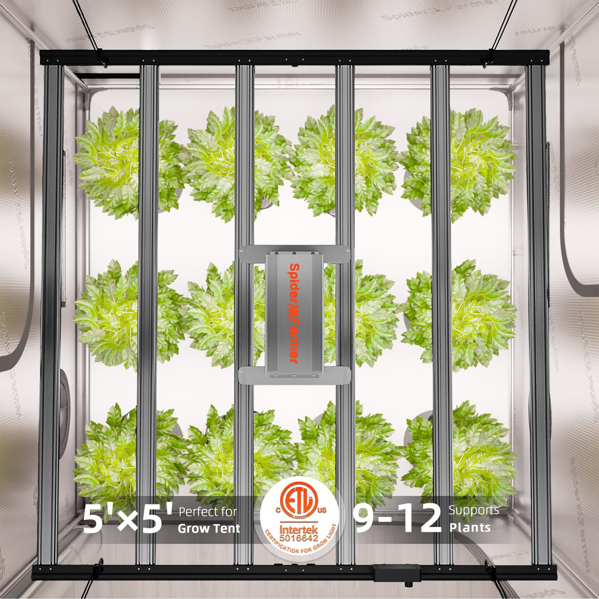 Spider Farmer G5000 480W Lâmpada LED para Cultivo - espectro completo com Controle pelo App - 7
