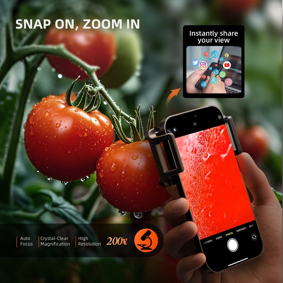 Microscópio Spider Farmer 200X - Perfeito para Inspeção de Tricomas - 4