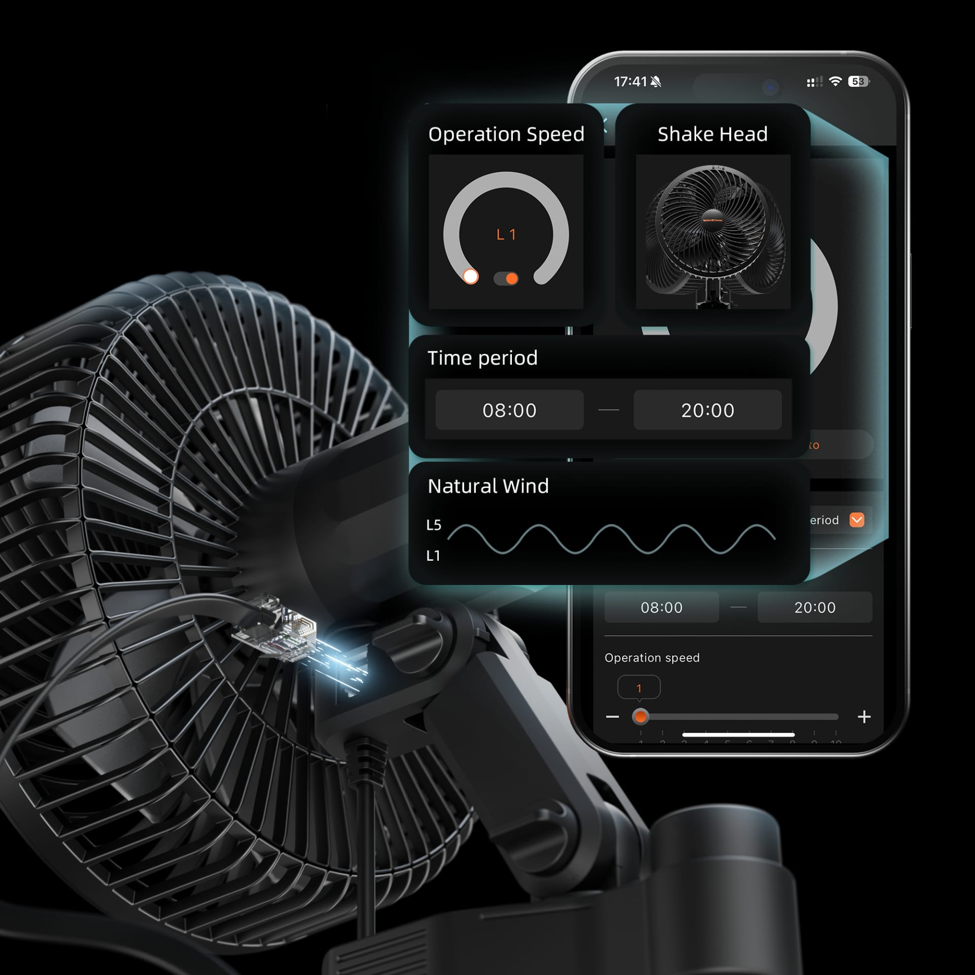 Spider Farmer 6" Clip Ventilaator + GGS AC5 Toitejaama Komplekt - Nutikas Kliimahalduse Lahendus - 4