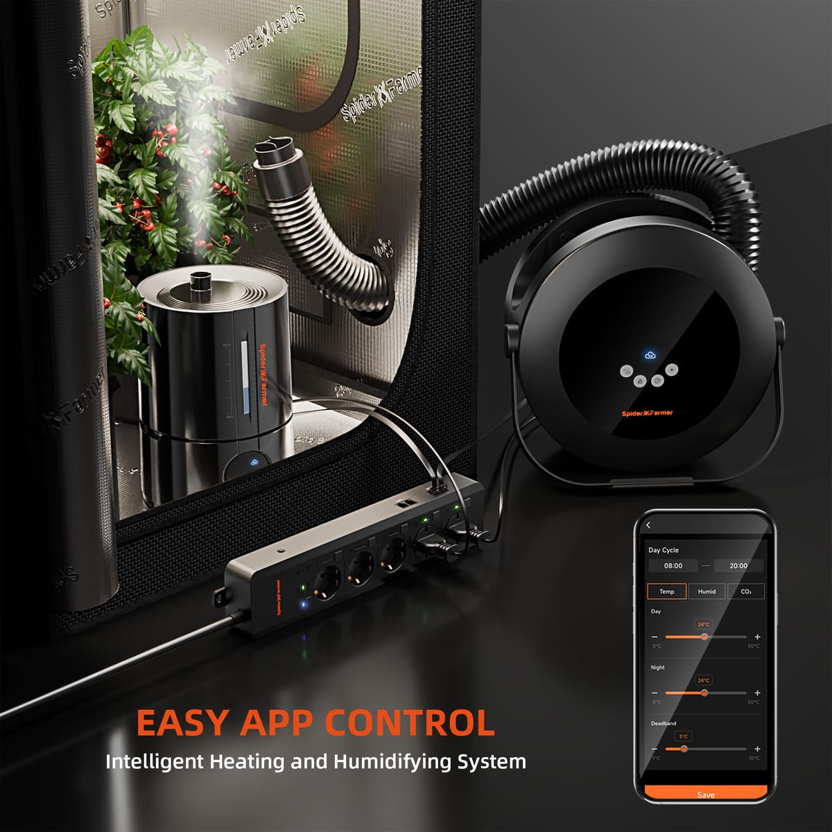 Bundle Umidificatore 5L e Riscaldatore 540W di Spider Farmer - Controllo Smart per Crescita Ottimale - 3