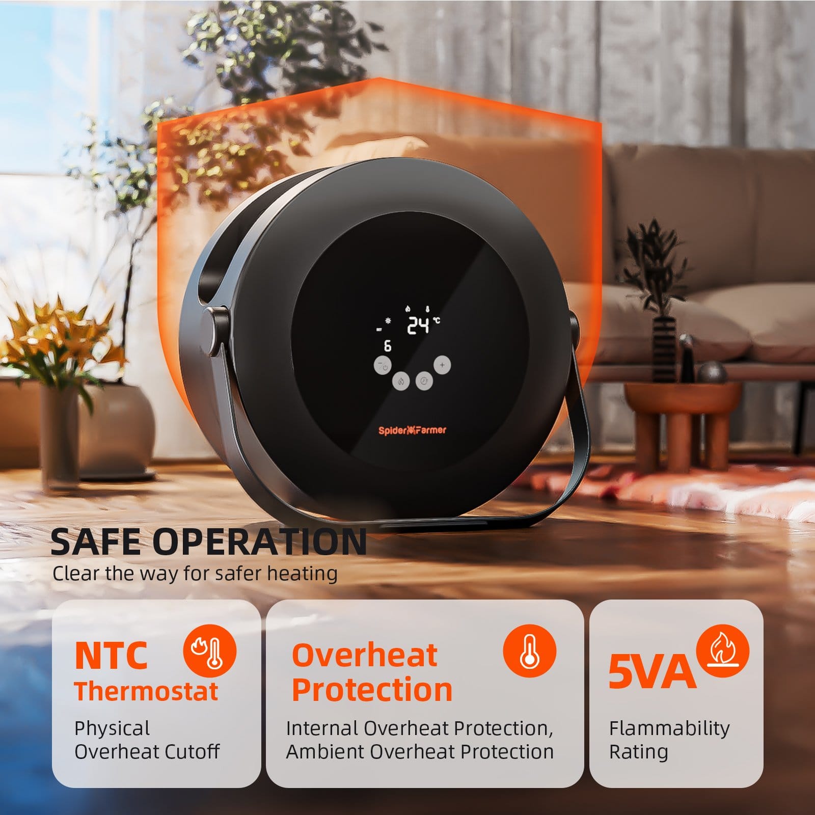 Conjunto de Umidificador de 5L e Aquecedor de 540W da Spider Farmer - Controle Inteligente para Crescimento Ideal - 7