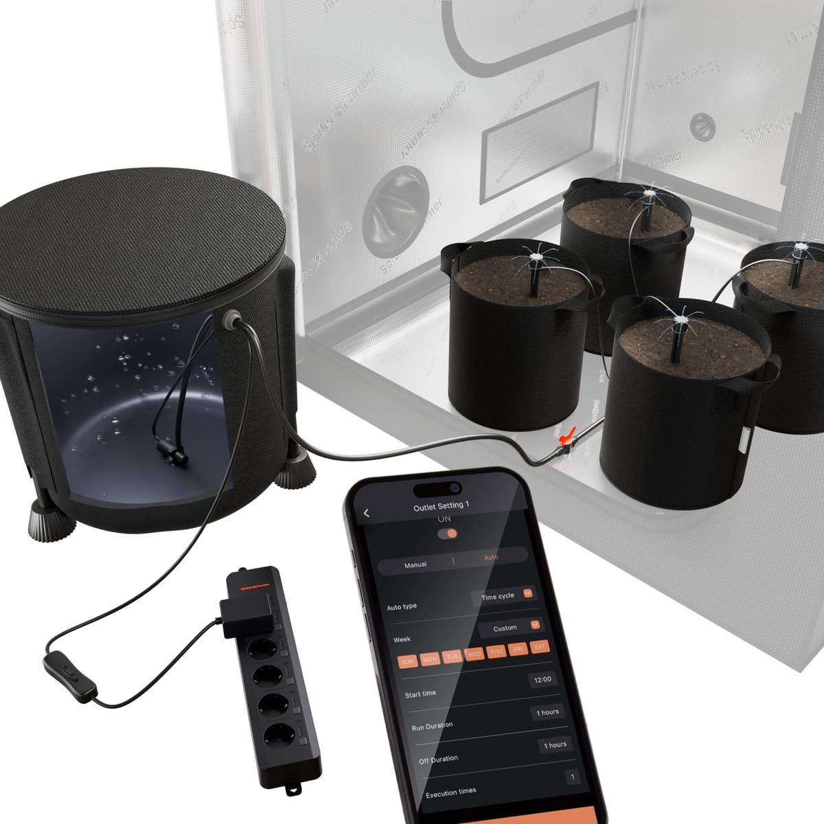 System Nawadniania Kropelkowego Spider Farmer - Inteligentna Kontrola Podlewania Roślin