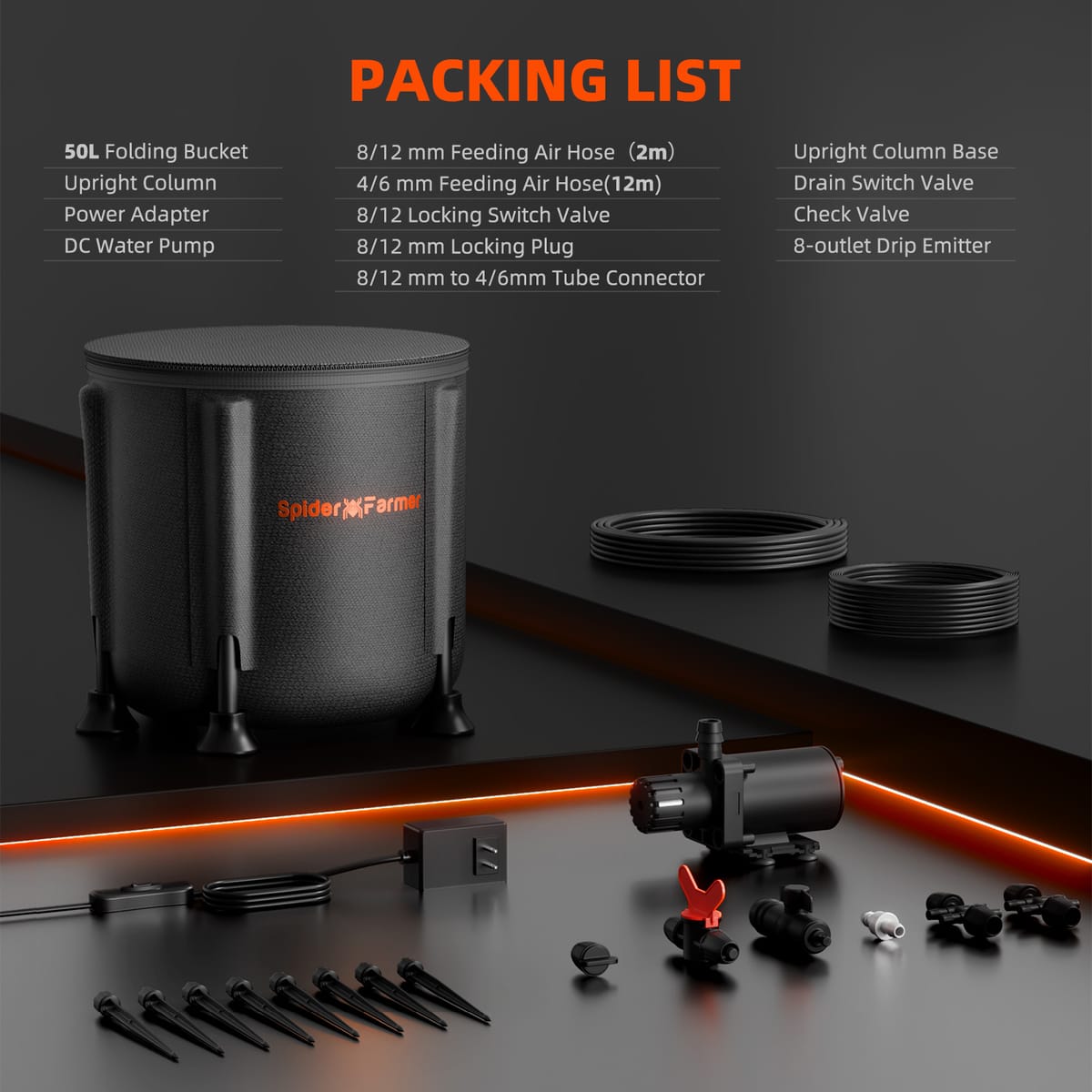 System Nawadniania Kropelkowego Spider Farmer - Inteligentna Kontrola Podlewania Roślin - 7