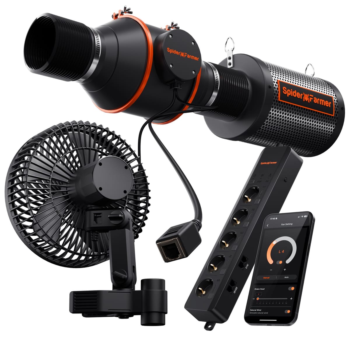Spider Farmer GGS AC5 Kit de Prelungitor - Sistem Avansat de Ventilație pentru Spațiile de Cultivare