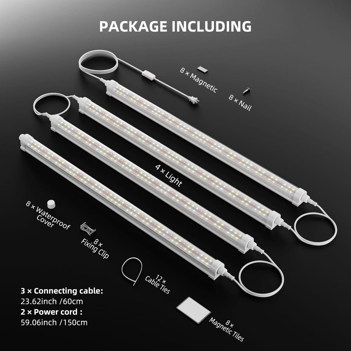 Spider Farmer SF-GlowBar20 80W LED Ленти за отглеждане - Пълен спектър и водоустойчиви - 7