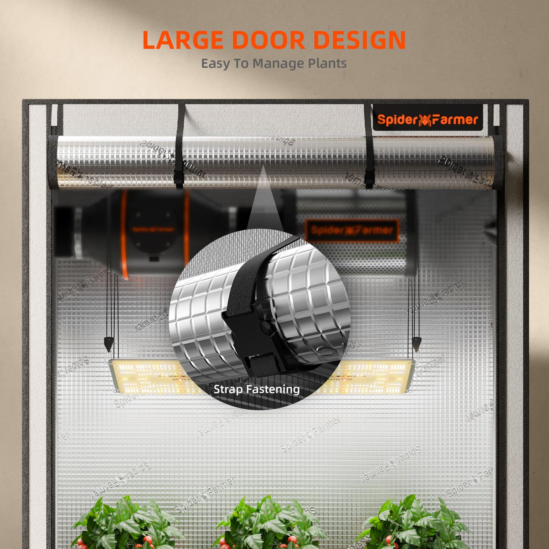 Spider Farmer SE3000 Smart Kit 300W LED + 90x90x180cm Tent - All-in-One Grow System - 7