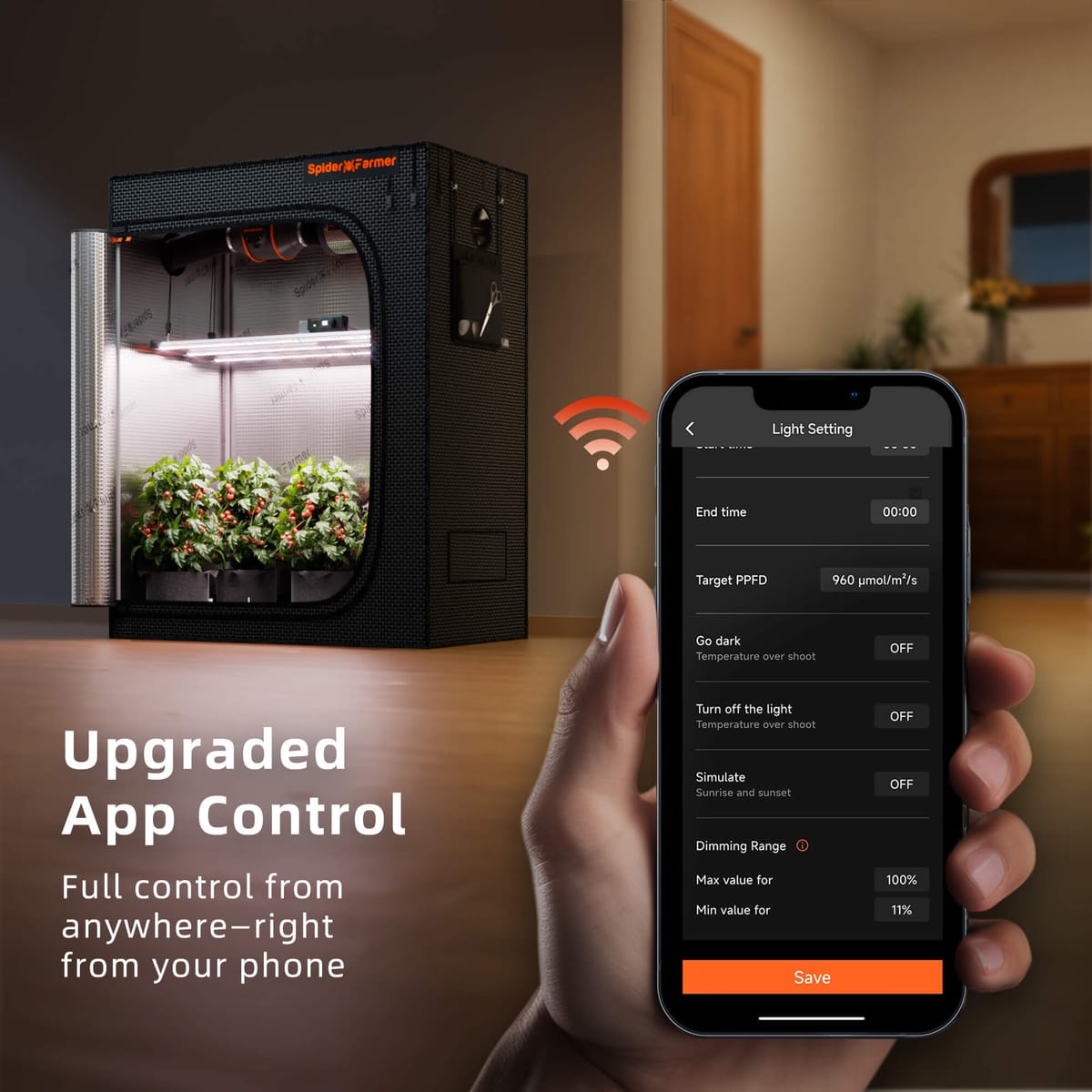 Lampa LED Spider Farmer SE4500 de 320W - Control Smart WiFi/Bluetooth pentru 70x140 cm - 7