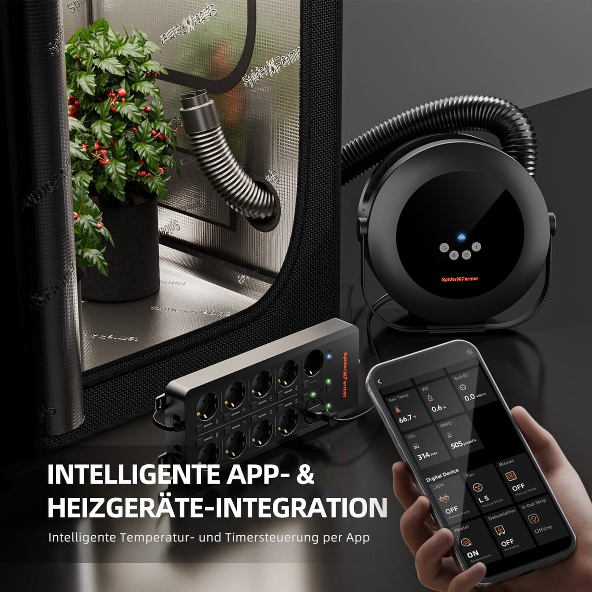Θερμοσίφωνας Spider Farmer 540W για Φυτοκαλλιέργεια – Έξυπνη Θέρμανση PTC για Εσωτερικά Φυτά - 2