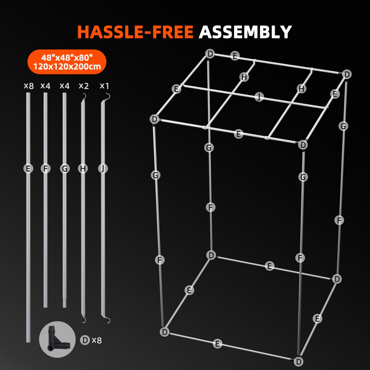 Spider Farmer augļu audzēšanas palapu komplekts 4’x4’x6.5’ – enerģijas tērēšanas ierobežojošs izoliēšanas segls hidroponikai - 7