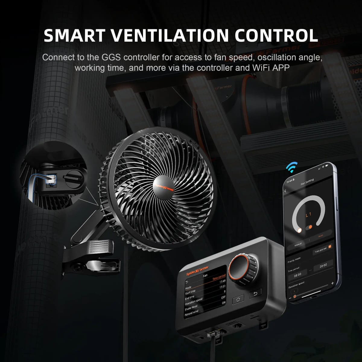 Spider Farmer SF4000 450W LED Növényvilágító Készlet – 240x240x200 cm Teljes Növőrendszer Intelligens Szabályozóval és Ventilációval - 5