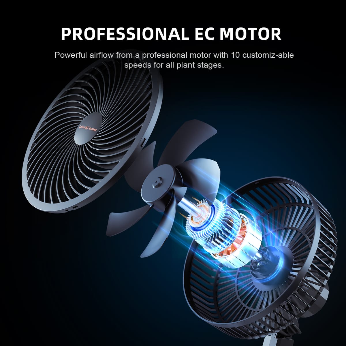 Kit Spider Farmer Ventilador de Prenda 6” + Controlador Climático GGS – Controle Inteligente WiFi/Bluetooth & Monitoramento de VPD - 8