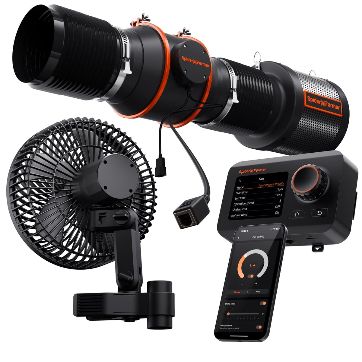 Σετ Ελέγχου Spider Farmer GGS με 6" Clip & Inline Ventilators – Ολοκληρωμένο Σύστημα Αερισμού για Εσωτερικές Καλλιέργειες - 2