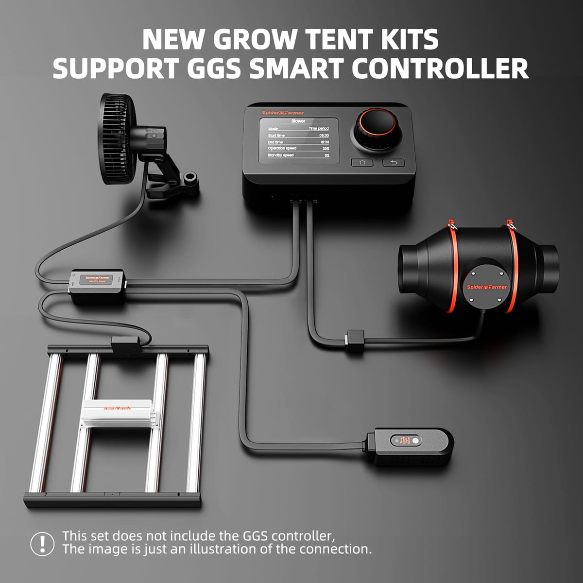 Kit Completo Spider Farmer Smart G3000 300W - Sistema Todo-en-Uno para 3-6 Plantas - 3