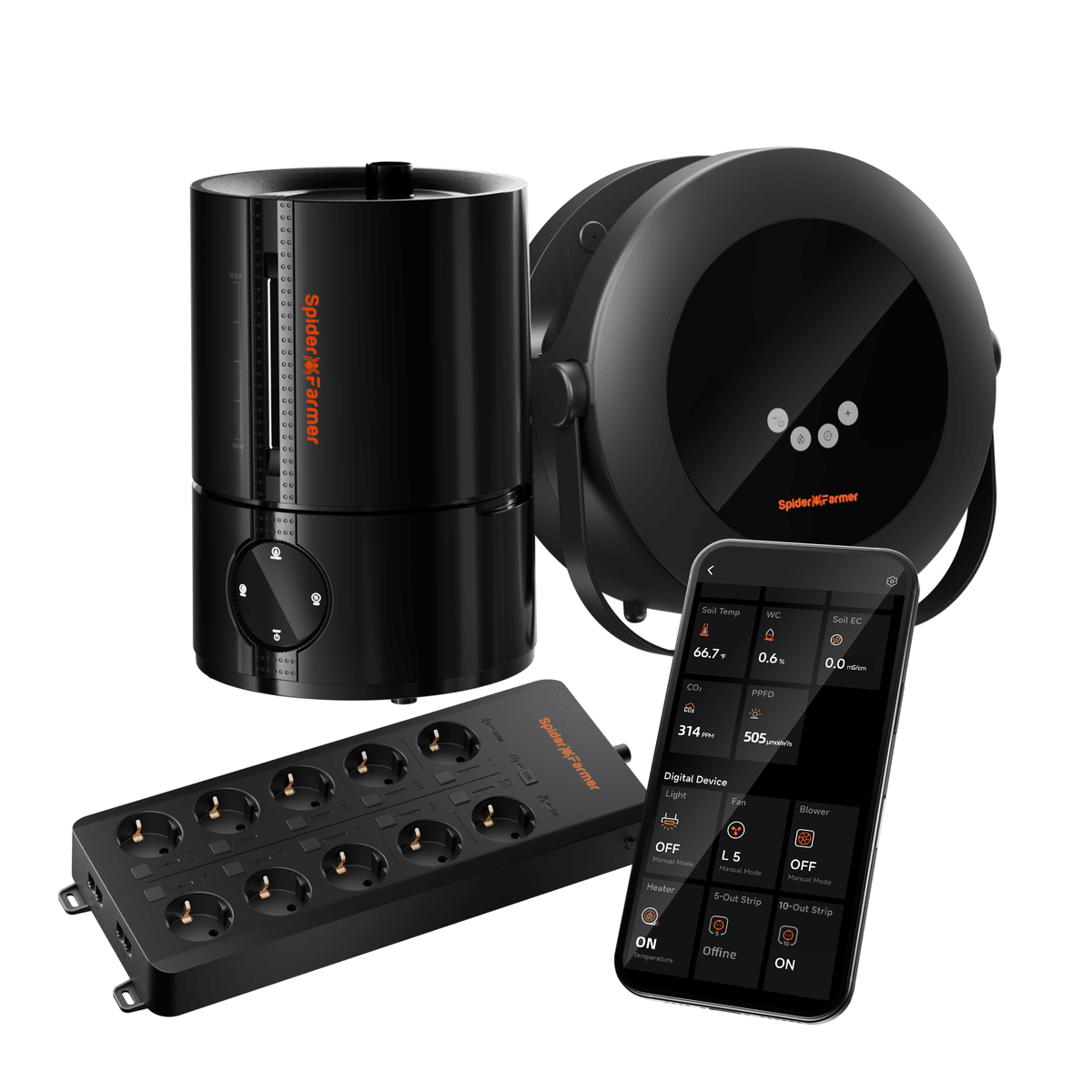 Spider Farmer 5L Humidifier & 540W Heater Bundle - Smart Climate Control