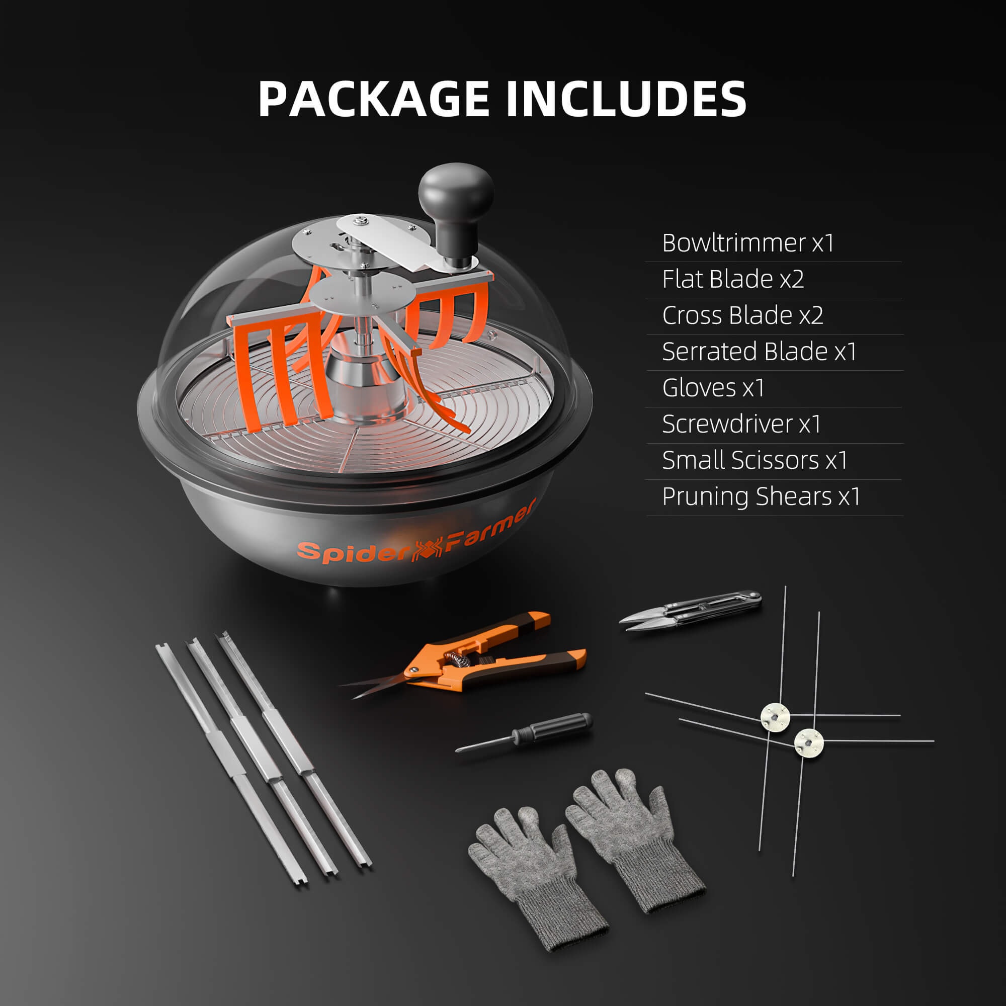 Spider Farmer 13” (Ø33 cm) Ψαλιδιστήρας μπολ για ανθούς - Twist Spin Cut - 4