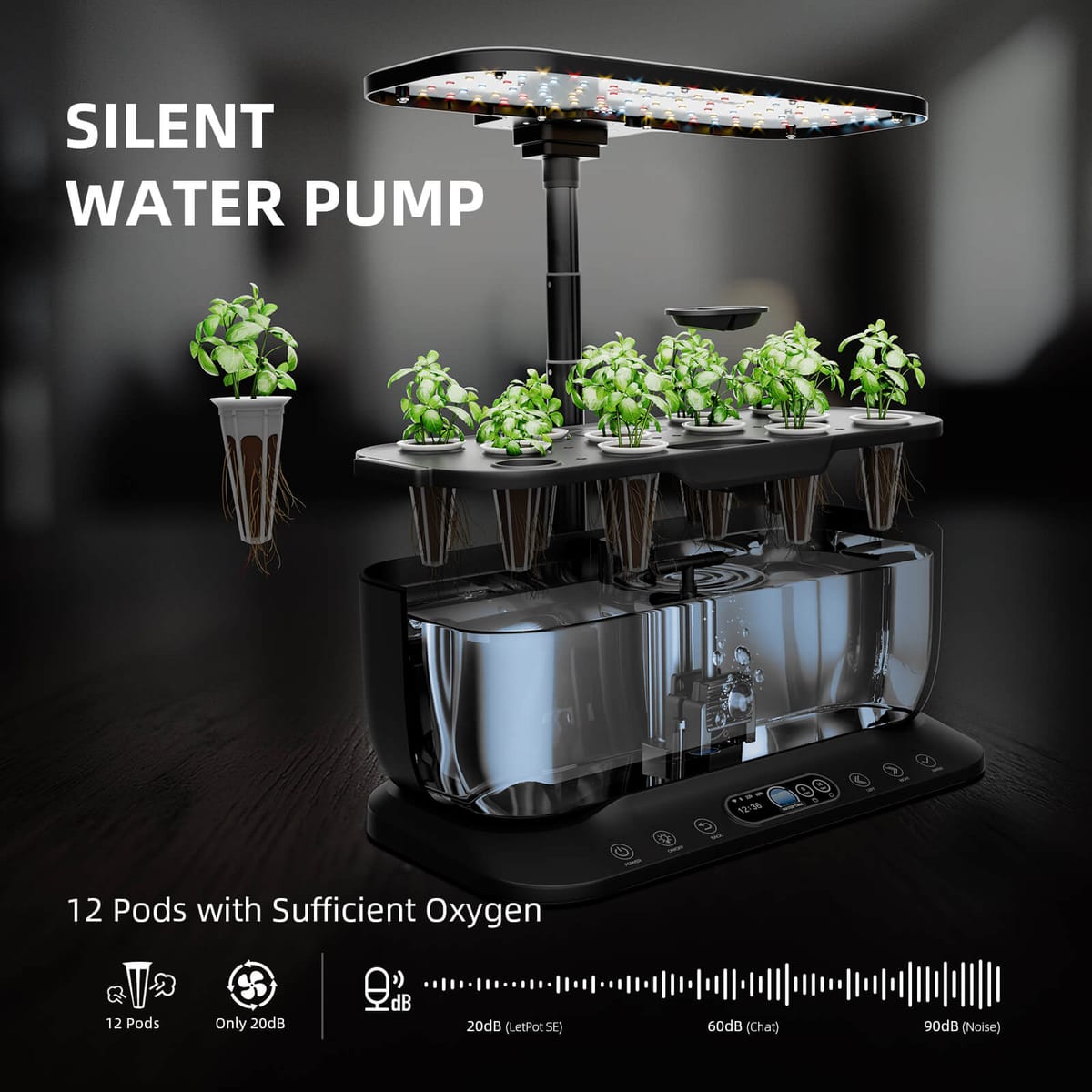 Spider Farmer SmartG12 Hydroponický systém Kit - WiFi riadená vnútorná záhrada - 5