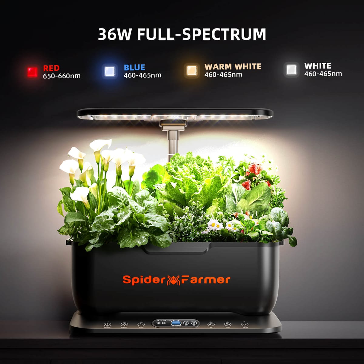 Spider Farmer SmartG12 Hydroponický systém Kit - WiFi riadená vnútorná záhrada - 6
