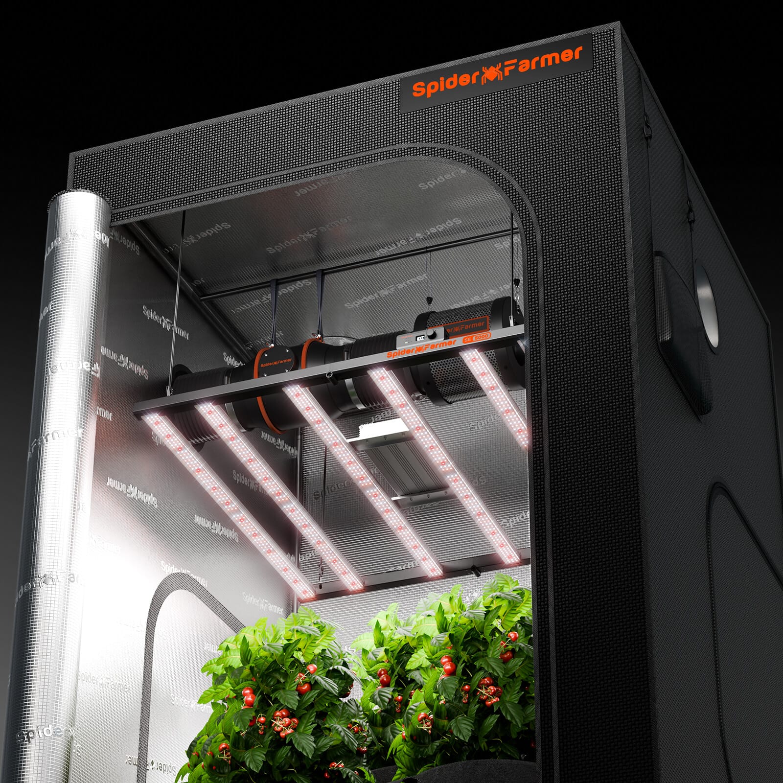Spider Farmer SE5000 480W Lâmpada LED de Cultivo - Controle de Espectro Completo para Crescimento Ótimo - 10