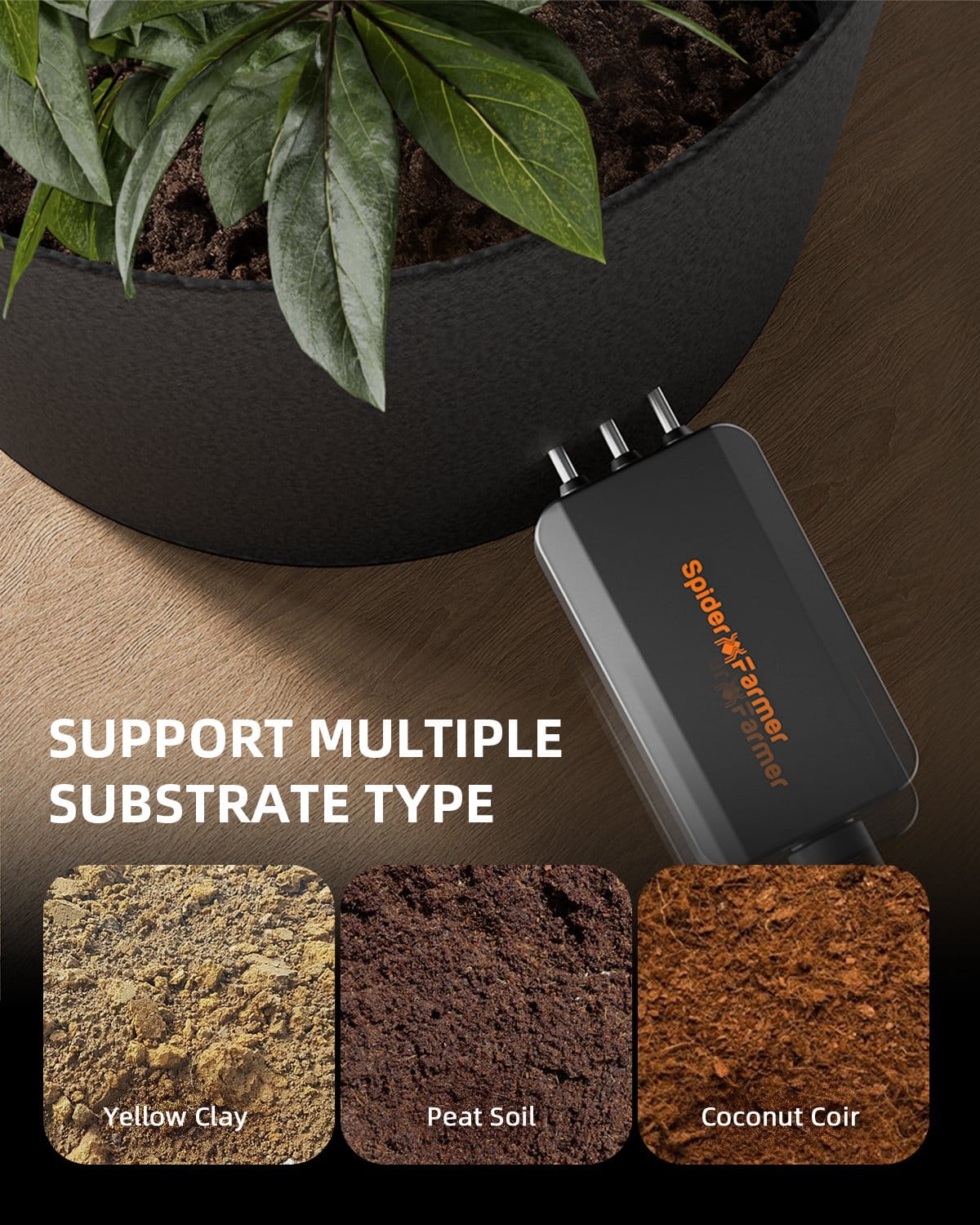 Sensor de Solo Pro GGS Smart 3 em 1 Spider Farmer - Otimize Sua Irrigação - 5