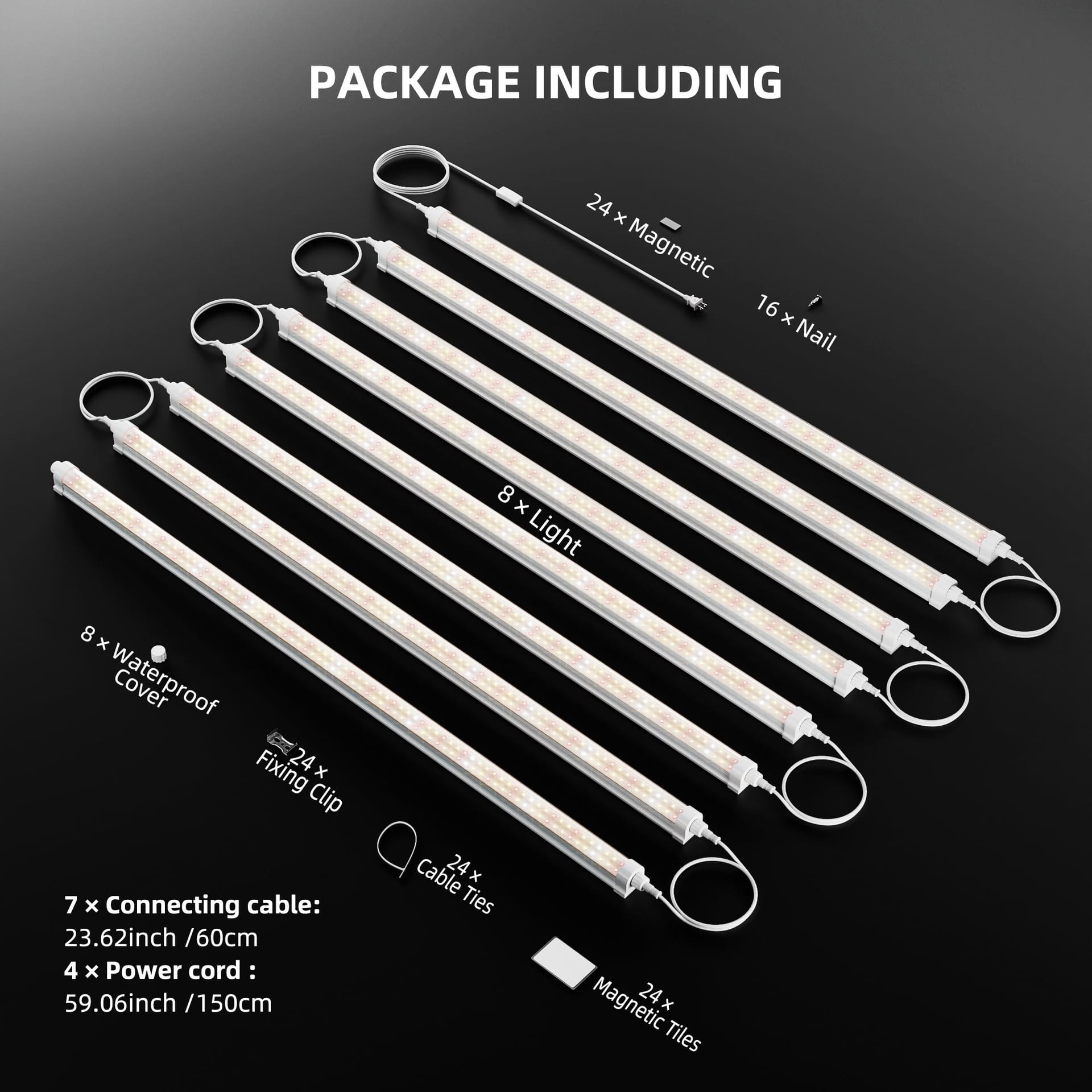 Spider Farmer 200W lampe LED de culture Strips - spectre complet, IP65 Waterproof - 7