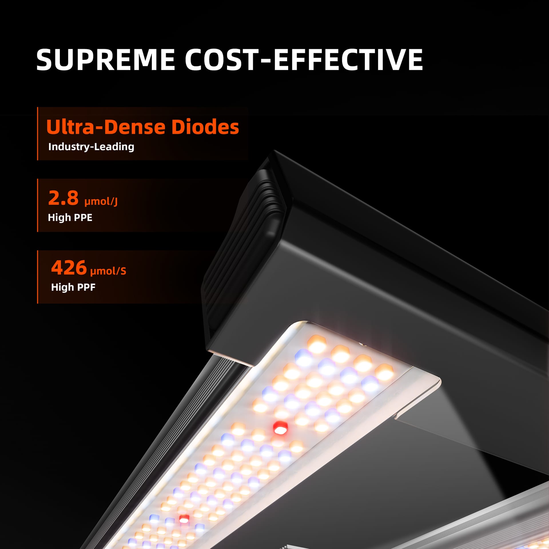 Spider Farmer G1500 – 150W LED растежна лампа с WiFi/Bluetooth – Пълноспектрален свет за растежни шатори 60x60 см – 90x90 см - 4