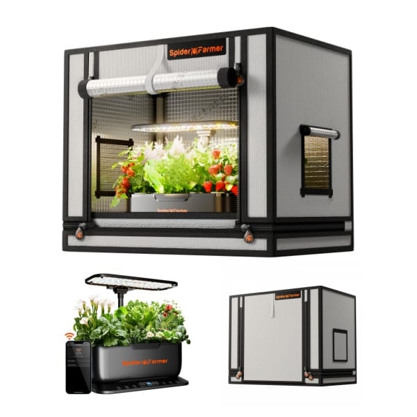 Spider Farmer 60x40x50cm Grow Tent 2000D Oxford Cloth - Premium Hydroponics Bundle