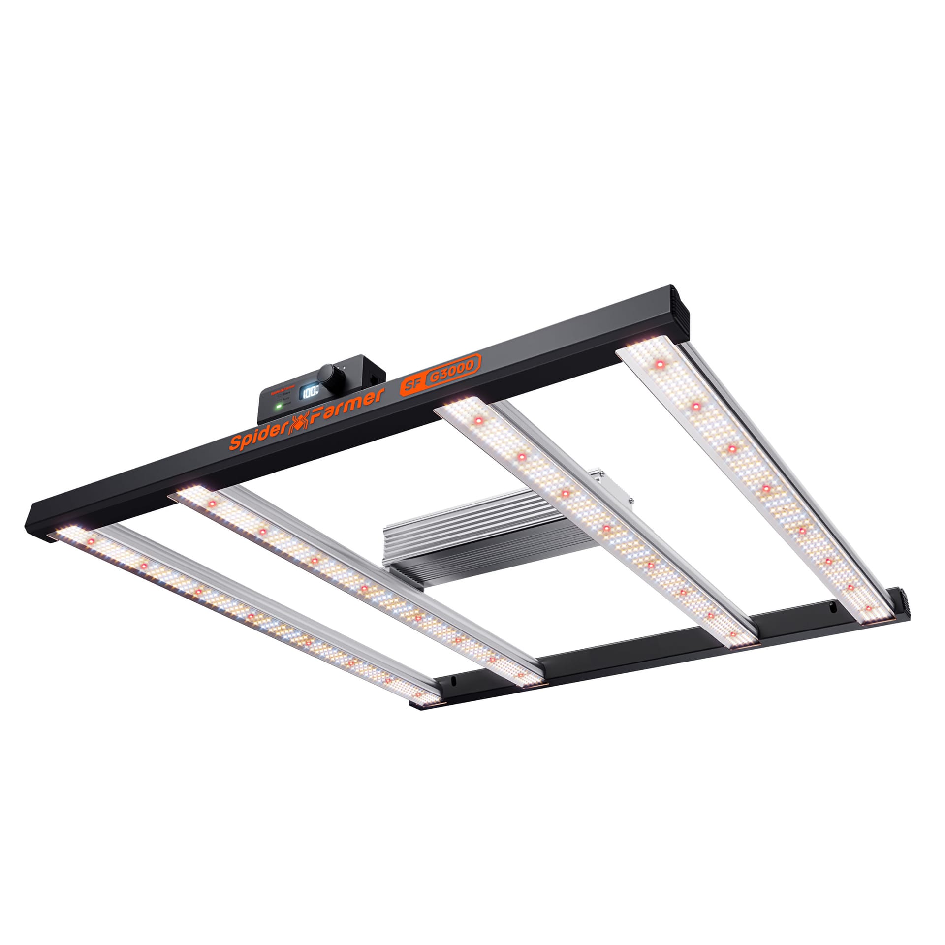Spider Farmer G3000 300W WiFi/Bluetooth LED kasvuvalgus – täisspektriline valgus 60x60 cm–90x90 cm kasvueltidele